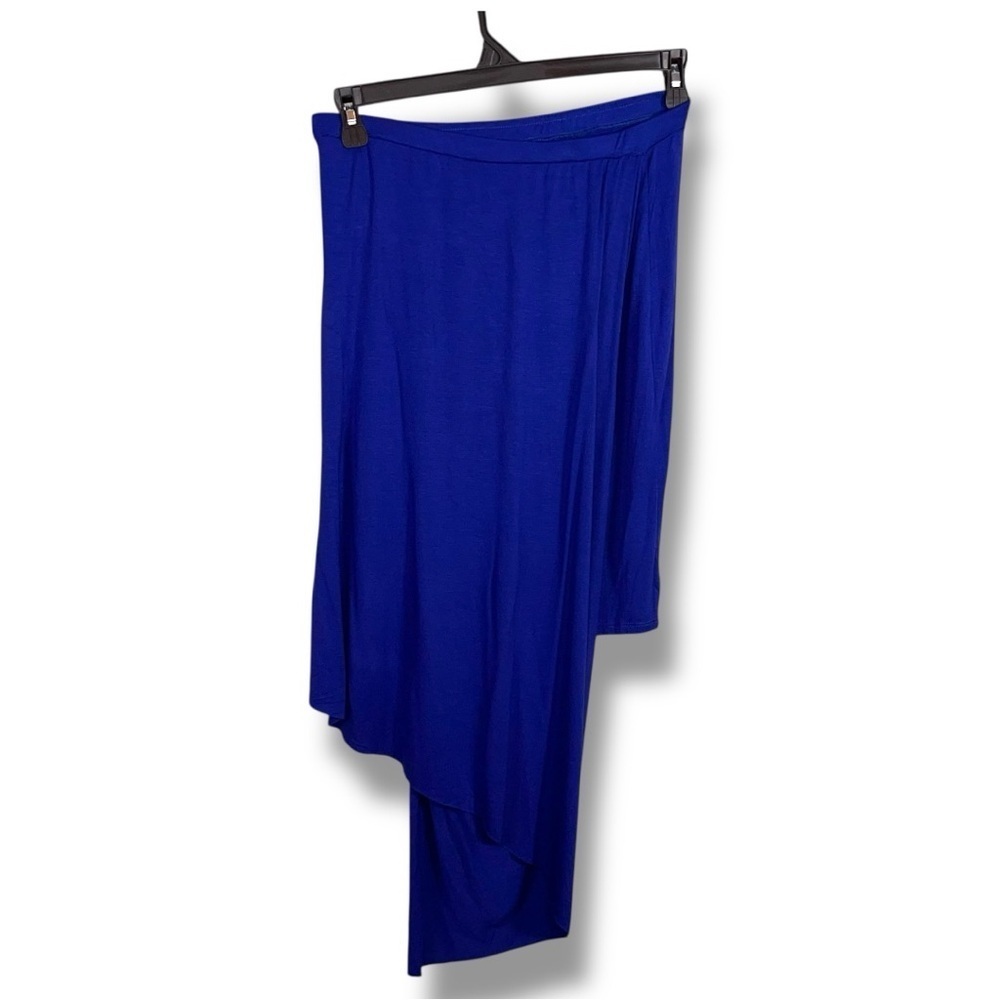 New Kensie Large Royal Blue Asymmetrical Skirt Stretch Soft Fabric